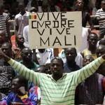 Supporters of Mali's junta attend a rally to protest against regional bloc ECOWAS in Bamako