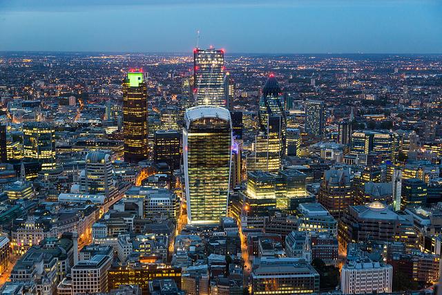 The City of London, arguably the heart and headquarters of a network of international tax havens. Credit: Michael Garnett.