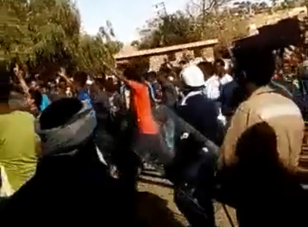 Screenshot from a video of the recent protest in Asmara, Eritrea.