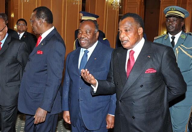 President Denis Sassou Nguesso (right) will almost certainly extend his rule after elections. Credit: GCIS.