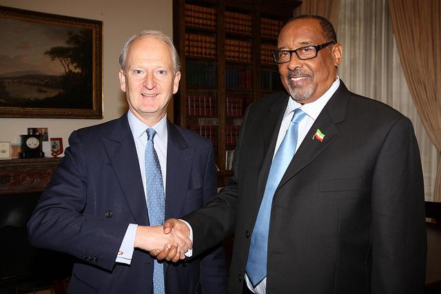 President Silanyo of Somaliland meeting former UK Foreign Office minister Henry Bellingham in 2011. Credit: FCO.