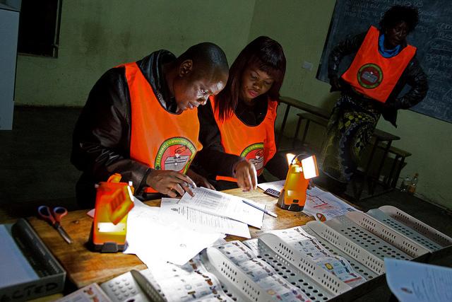 The UPND claims the election was marred by irregularities. Credit: Carol Sahley, USAID.