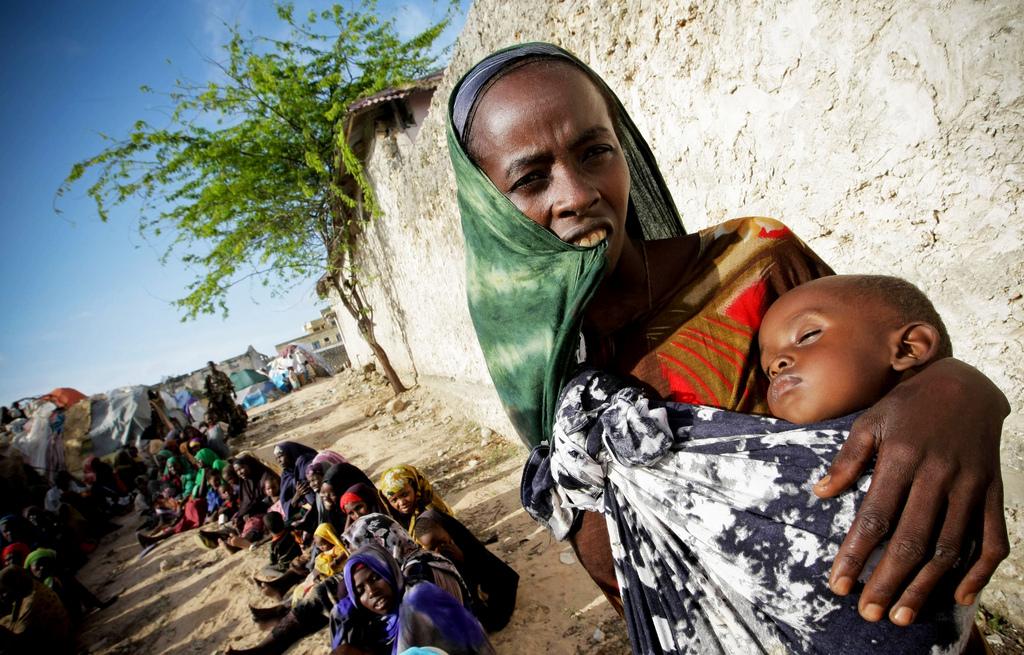 A queue for food assistance in Somalia in 2011.