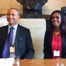 Moïse Katumbi (left) with Zeinab Badawi (right) speaking at an Africa All Party Parliamentary event in the UK. Credit: Sheila Ruiz.