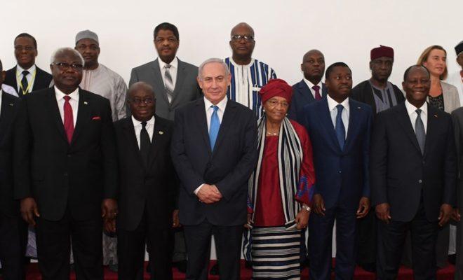Israel's PM Benjamin Netanyahu with West African heads of state at the ECOWAS summit in June 2017. Credit: Israel Government Press Office.