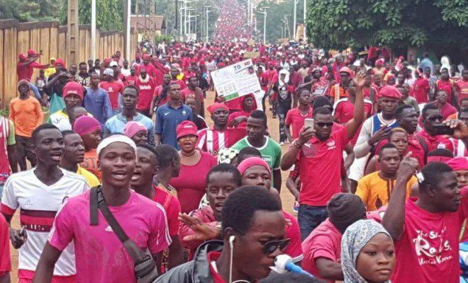 Thousands take to the streets in Togo to demand the reinstatement of the 1992 constitution.