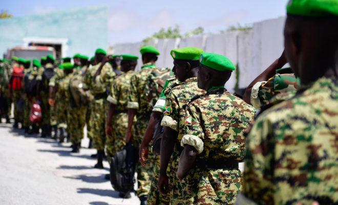 Burundian troops arrive in Mogadishu to serve under the African Union Mission in Somalia (AMISOM). Credit: AMISOM Photo / Ilyas Ahmed.