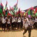IPOB supporters protest. Credit: Radio Biafra.