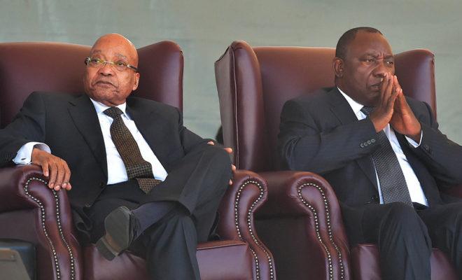 South Africa's president with the ruling African National Congress' new leader. Credit: GCIS.