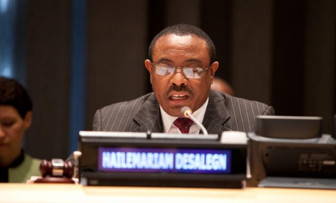 Hailemariam Desalegn, in power since 2012, has said he will remain a caretaker prime minister until his successor is picked. Credit: United Nations/Bo Li.