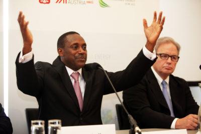 The National Grand Coalition, led by Kandeh Yumkella (pictured), is one of Sierra Leone's new parties challenging in the upcoming elections. Credit: UNIDO/ Gerhard Fally.