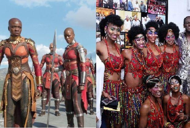 Black Panther (left). Fela Kuti and the Kalakuta Queens (right).