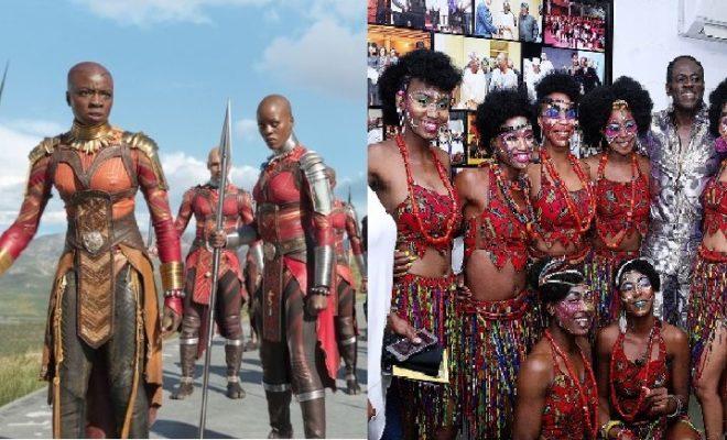 Black Panther (left). Fela Kuti and the Kalakuta Queens (right).