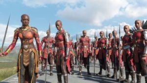 The blockbuster Black Panther depicts several strong female characters.