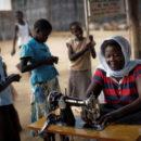 A female ex-combatant sews in South Sudan. Credit: UNDP South Sudan/Brian Sokol.