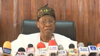Nigeria's Minister for Information and Culture Lai Mohammed.