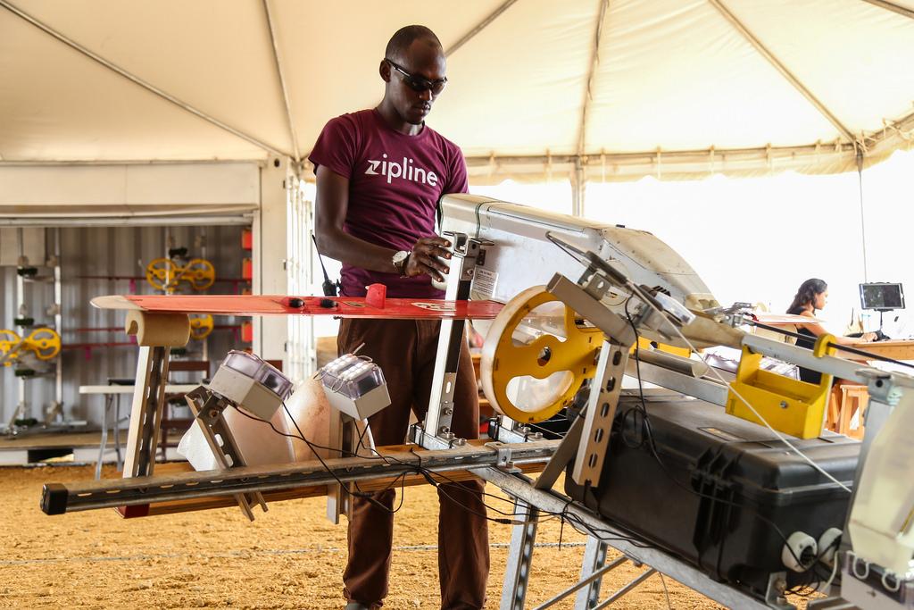 Rwanda has been using drones to deliver blood, but the technology could be expanded to other urgent deliveries in tackling NTDs. Credit: Sarah Farhat/World Bank