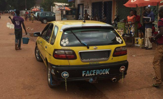 Facebook's ride in Bangui. Credit: Daniel Ziegler.