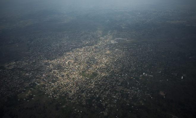 Congo oil: Above the surrounding areas of Virunga national park. Credit: Joseph King.