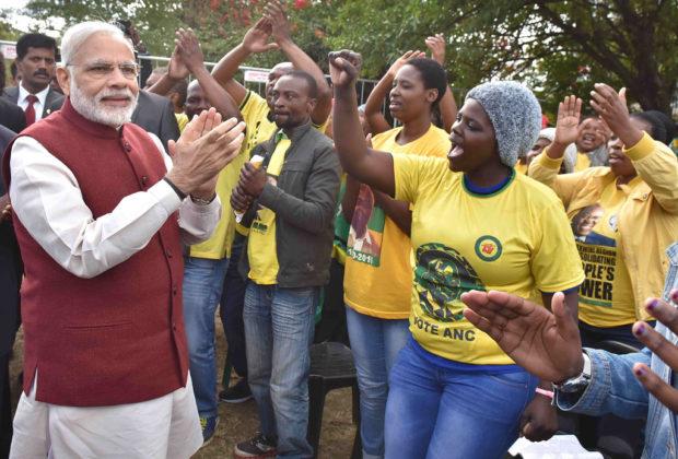 Prime Minister Narendra Modi of India on a visit to South Africa in 2016.