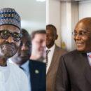 Nigeria 2019: Nigeria's presidential race looks set to be a two-horse race between President Muhammadu Buhari (left) and former Vice-President Atiku Abubakar. Credit: Presidence du Benin/LSE Africa Summit.