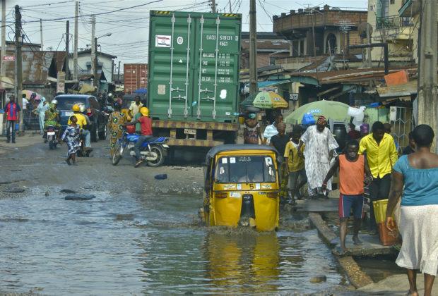 Nigeria floods: An estimated two hundred people have died and 600,000 have been displaced due to floods in Nigeria this year. Credit: Bart Fouche.