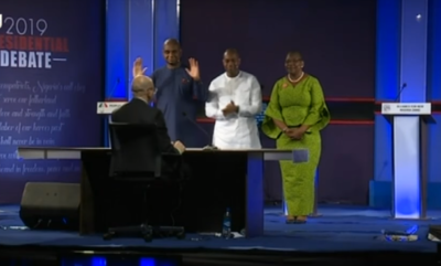 The Nigeria presidential debate saw three contenders match up.