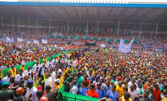 Nigeria election risks: An opposition rally ahead of Nigeria's finely poised 2019 elections. Credit: Atiku Abubakar campaign.