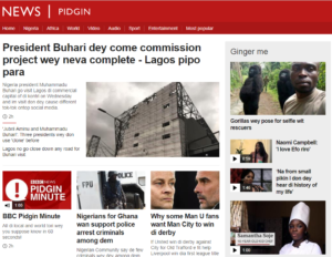 BBC Pidgin was launched by the BBC World Service in 2017.