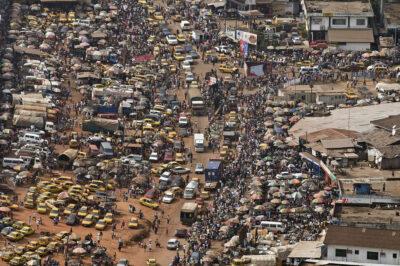 An aerial view of Monrovia, Liberia, which saw thousands of people take to the streets to protest earlier this month. Credit: UN Photo/Christopher Herwig.