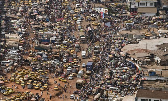 An aerial view of Monrovia, Liberia, which saw thousands of people take to the streets to protest earlier this month. Credit: UN Photo/Christopher Herwig.