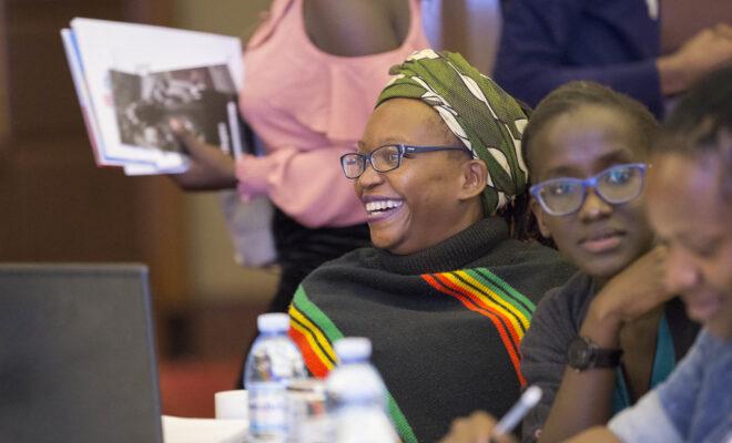 Dr Stella Nyanzi at a human rights conference in 2018. Credit: Chapter Four Uganda.