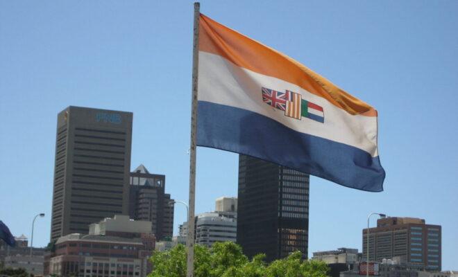 South Africa's now partially banned apartheid era flag. Credit: Wikicommons.