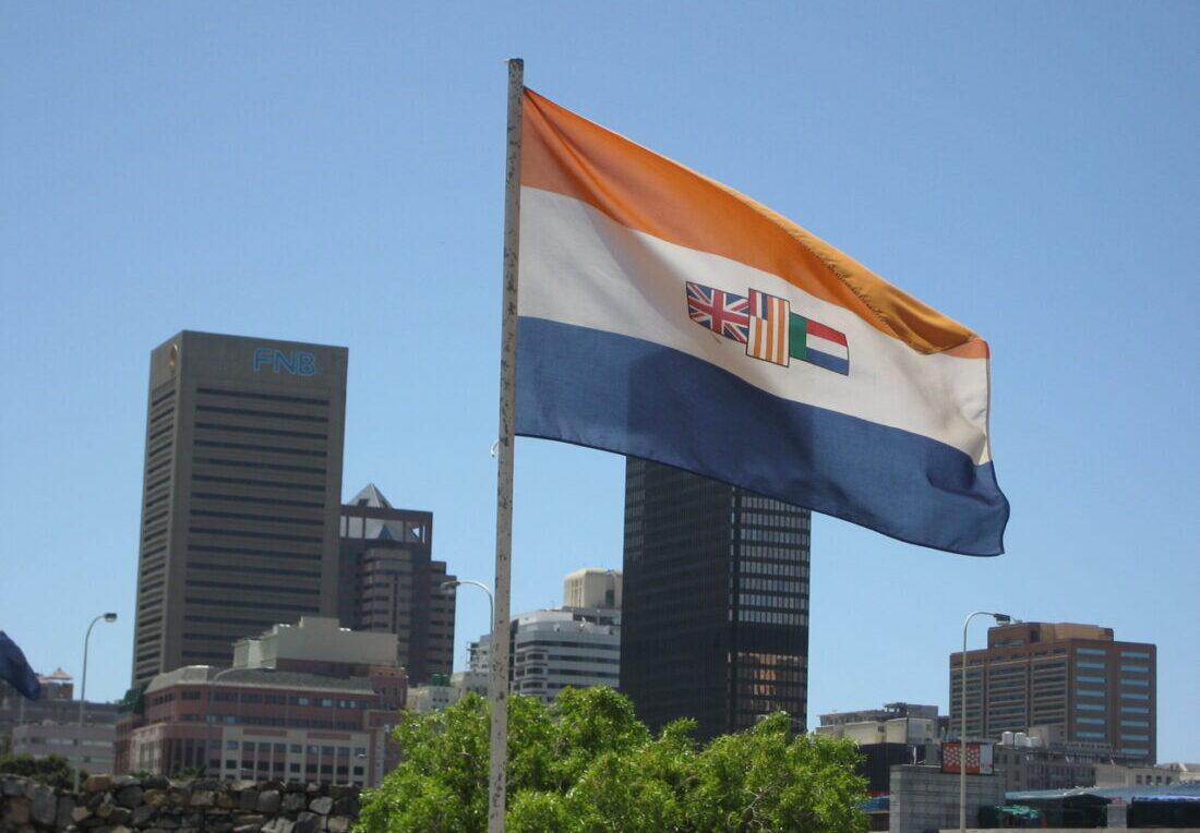 South Africa's now partially banned apartheid era flag. Credit: Wikicommons.