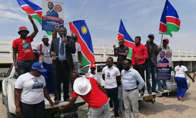 Panduleni Itula, a presidential contender in the Namibia elections, at a rally in November 2019. Credit: Dr Panduleni F B Itula.