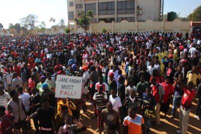 Malawi protests: Protesters demand the resignation of electoral commission chair Jane Ansah in June 2019. Credit: SKCofficialpage.