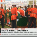 A snapshot from NTV's coverage of Daniel arap Moi's funeral on 11 February.