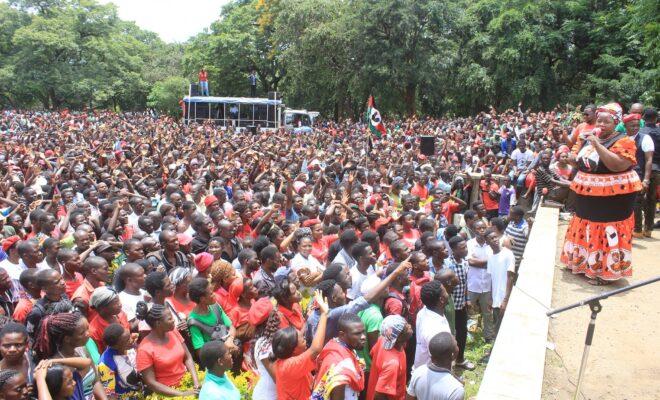 A rally held by the opposition Malawi Congress Party (MCP) shortly after constitutional court's verdict annulling the May 2019 elections. Credit: MCP.