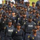 state of emergency covid-19 coronavirus: President Cyril Ramaphosa delivers well wishes to the South African Police Services ahead of the national lockdown on 26 Mar 2020. Credit: GCIS.