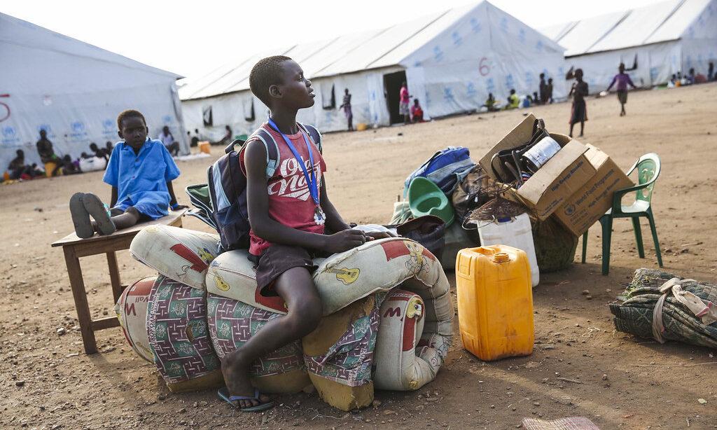 Refugee Boy in a camp, Afghanistan