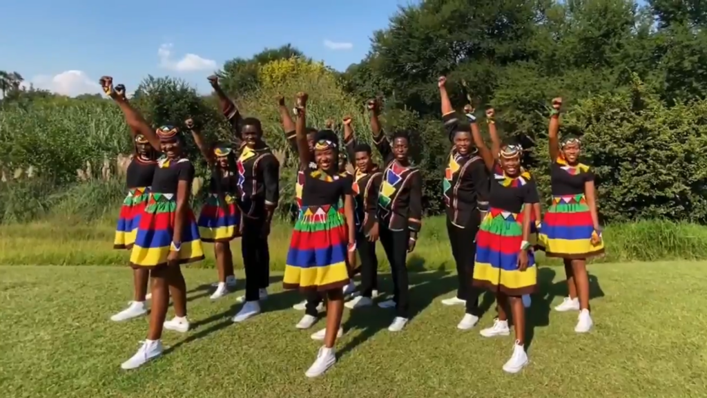 The Ndlovu Youth Choir is one of many groups of young people spreading information about COVID-19. Credit: @ChoirAfrica.