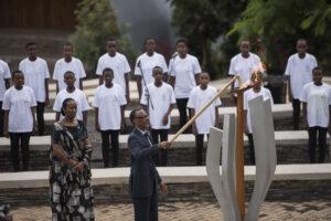 rwanda trust President Paul Kagame lights the Flame of Remembrance to commemorate the 1994 genocide in 2018. Credit: Paul Kagame.