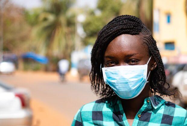 Africa coronavirus covid A woman in Mali wearing a mask. Credit: Photo: World Bank / Ousmane Traore.