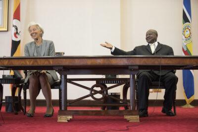 west President Yoweri Museveni meeting with then IMF Managing Director Christine Lagarde in 2017. Credit: IMF Staff Photograph/Stephen Jaffe.