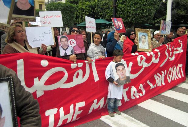 Tunisians mark Martyrs' Day in Tunis on 9 April 2013 to demand justice for victims of the 2011 revolution. Credit: Magharebia.