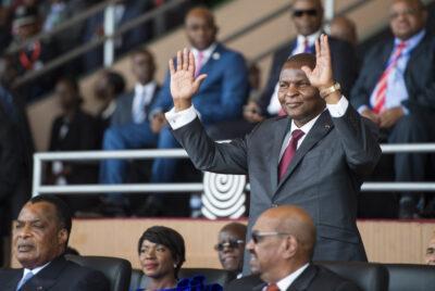 Russia. President Faustin-Archange Touadera of the Central Africa Republic officially won a second term in the December 2020 elections. Credit: Paul Kagame.