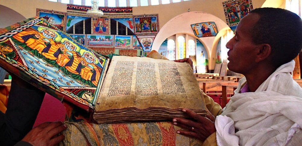 At the Church of Our Lady of Zion in Axum, Tigray region of Ethiopia. Credit: Jasmine Halki.