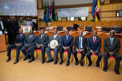 Some of the East African Community (EAC) heads of state at the summit in 2019. Credit: Paul Kagame. human rights abuses
