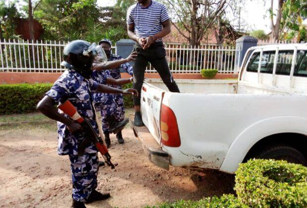 Uganda abductions, One of Bobi Wines supporters being seized by security forces in Uganda in January 2021. Credit: NUP.