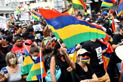 Mauritians protesting on the streets in August 2020. Credit: Matt Savi.
